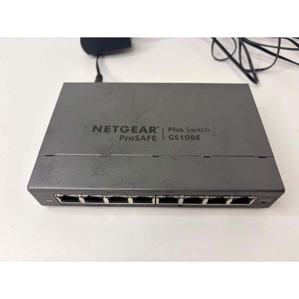 Netgear ProSAFE GS108E 8-Port Gigabit Ethernet Plus Switch GS108Ev3 Grey